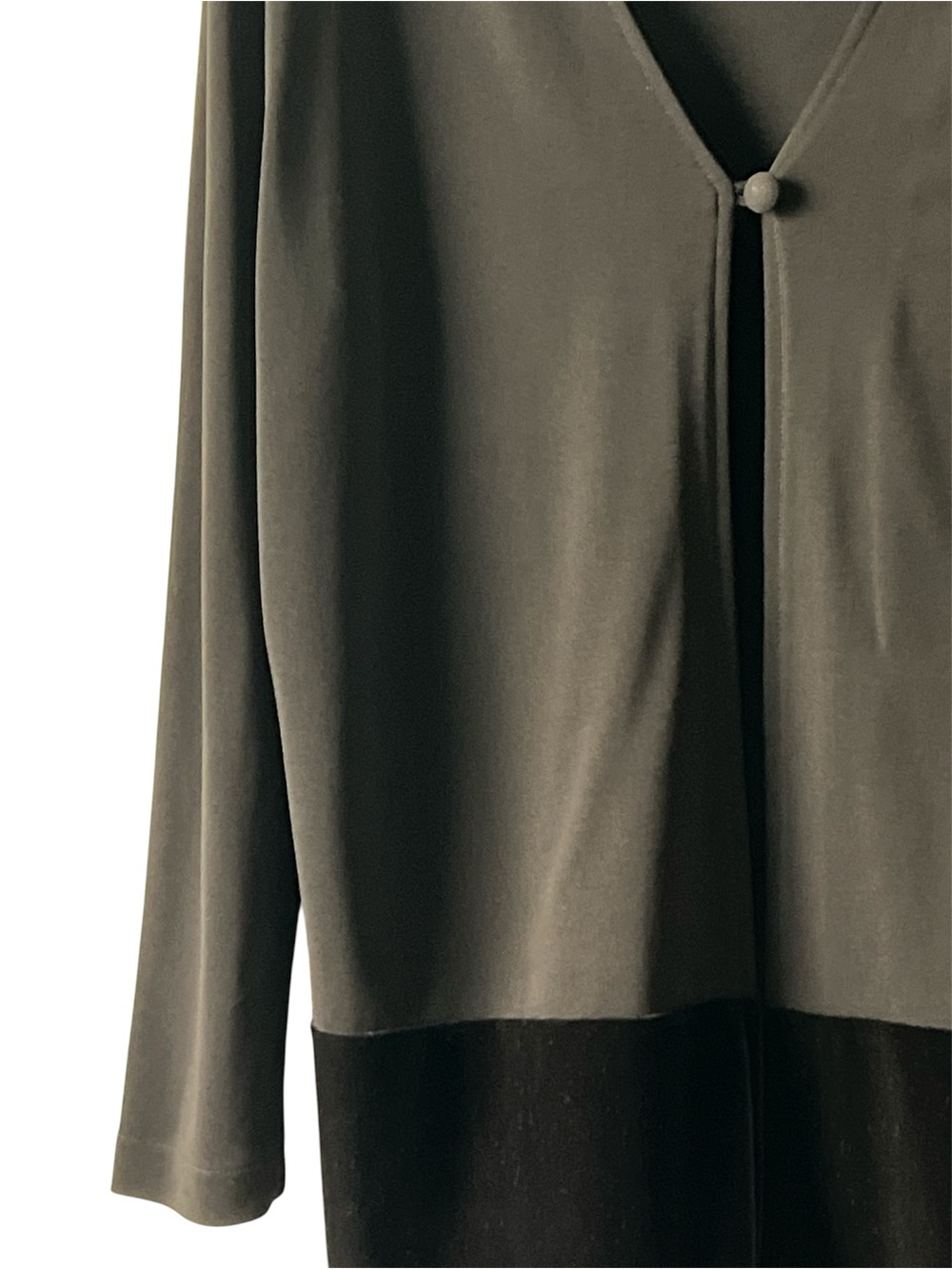 Liz Claiborne Two Tone Open Front Long Sleeve Cardigan, Size L - Picture 9 of 12